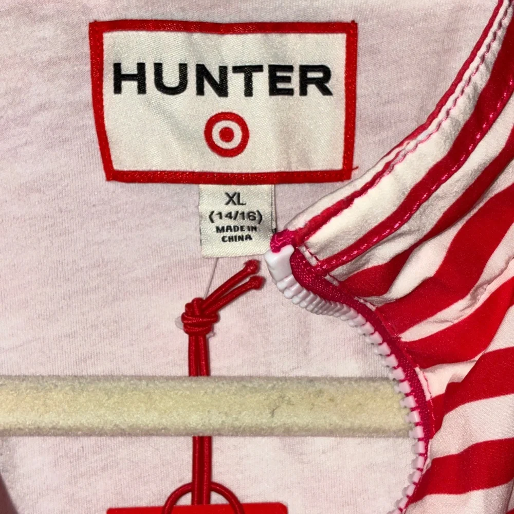 NWT‎ Girls Hunter Striped Jacket in Red and Pink Sz 14/16 (L)